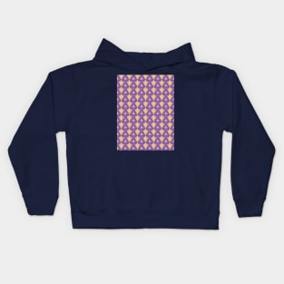 3 rectangular bars that are arranged in a purple triangle Kids Hoodie